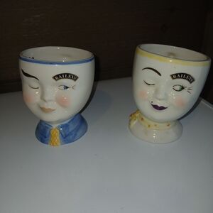 RARE Vintage 1997 Limited Edition Bailey's Winking Irish Cream YUM Coffee Mugs
